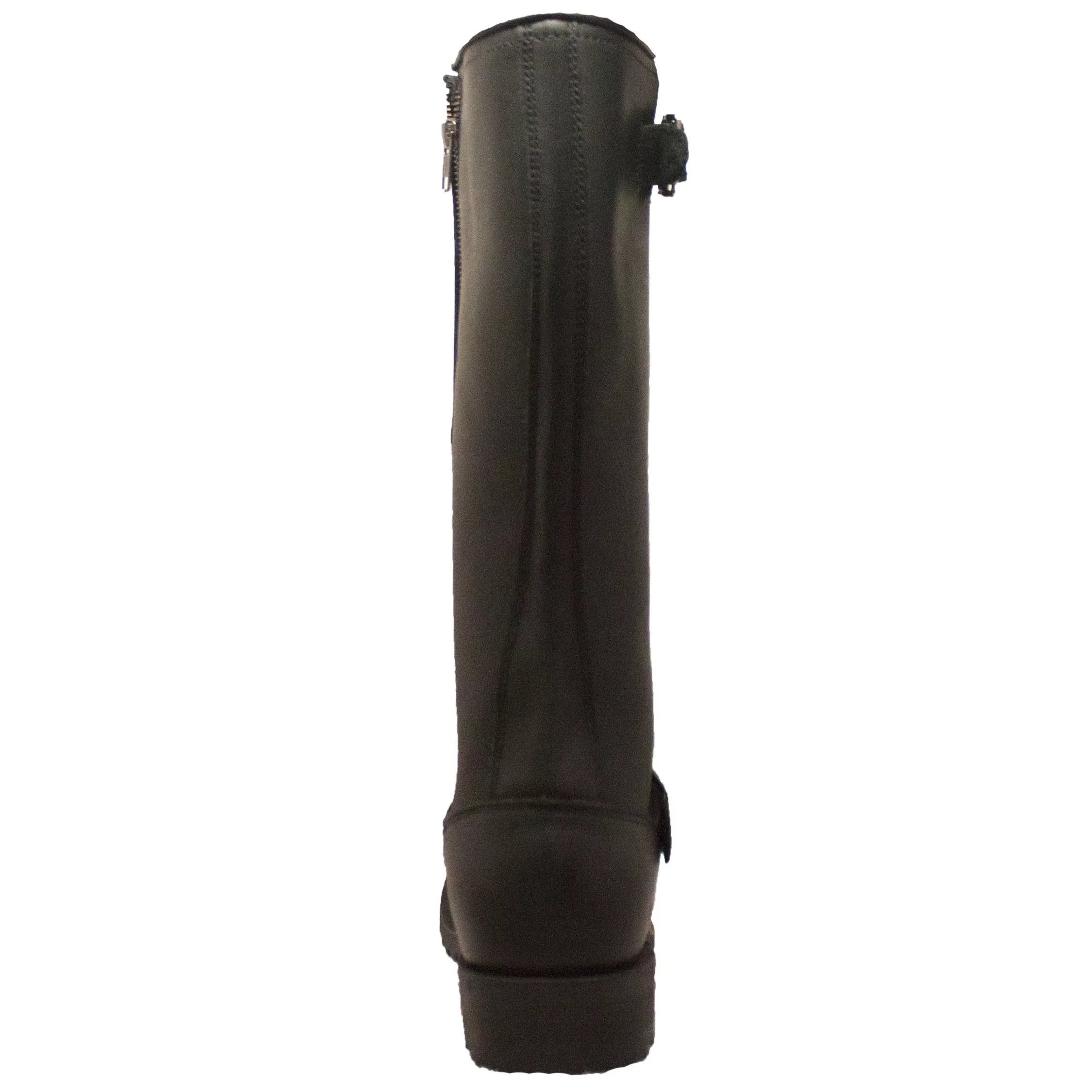 Men's 16" Engineer Zipper Biker Boot Black