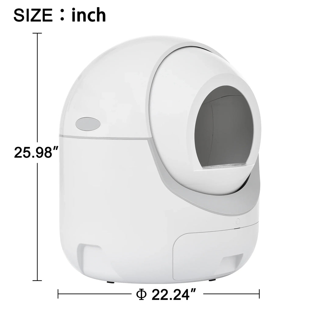 Smart Automatic Cat Litter Box, Self Cleaning Litter Box, App Control, Litter Robot Support 5G & 2.4G WiFi for Multiple Cats