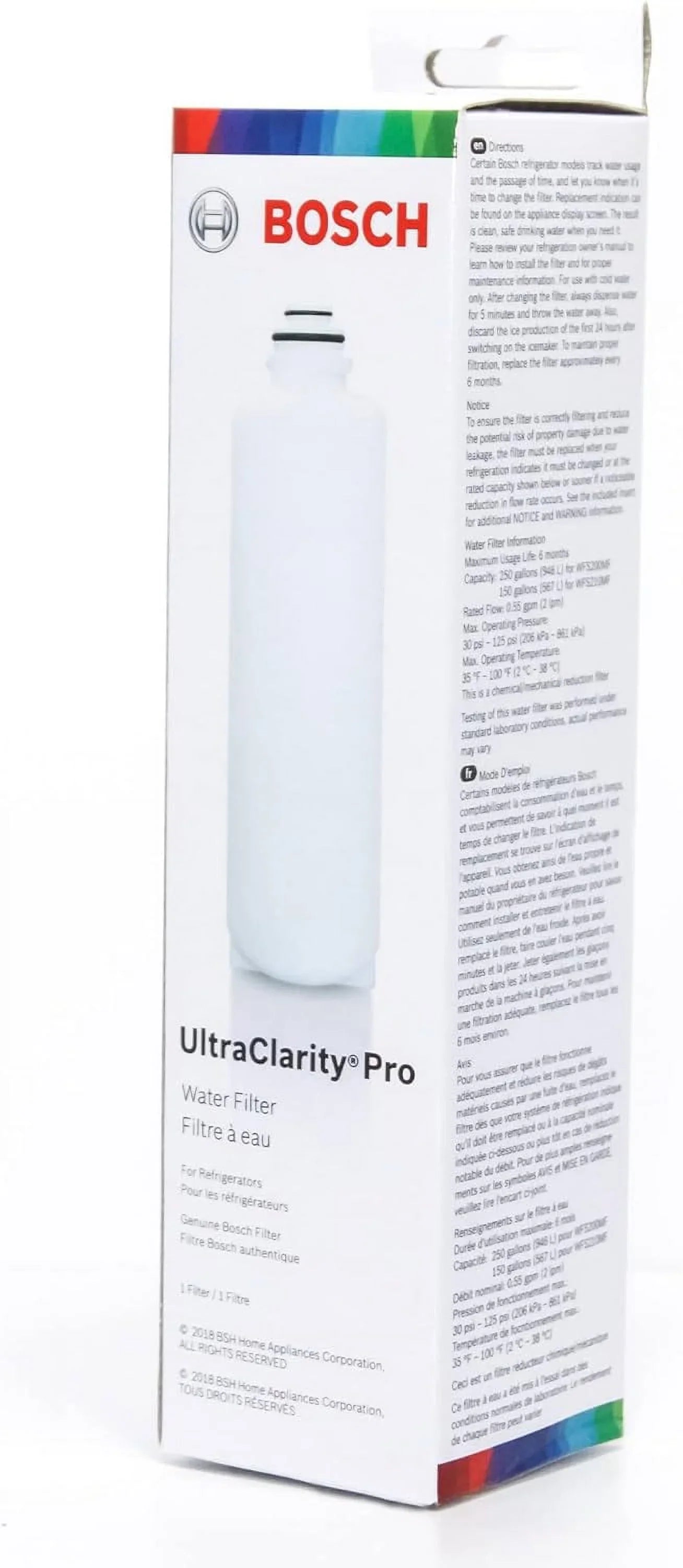 Bosch UltraClarity Pro Fluid Filter, BORPLFTR50,BORPLFTR55, RA450022, REPLFLTR55 Replacement/Compatible Pack of 4