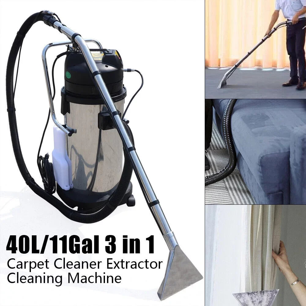 CNCEST 40L Commercial Carpet Cleaning Machine Vacuum Cleaner Extractor Dust Collector