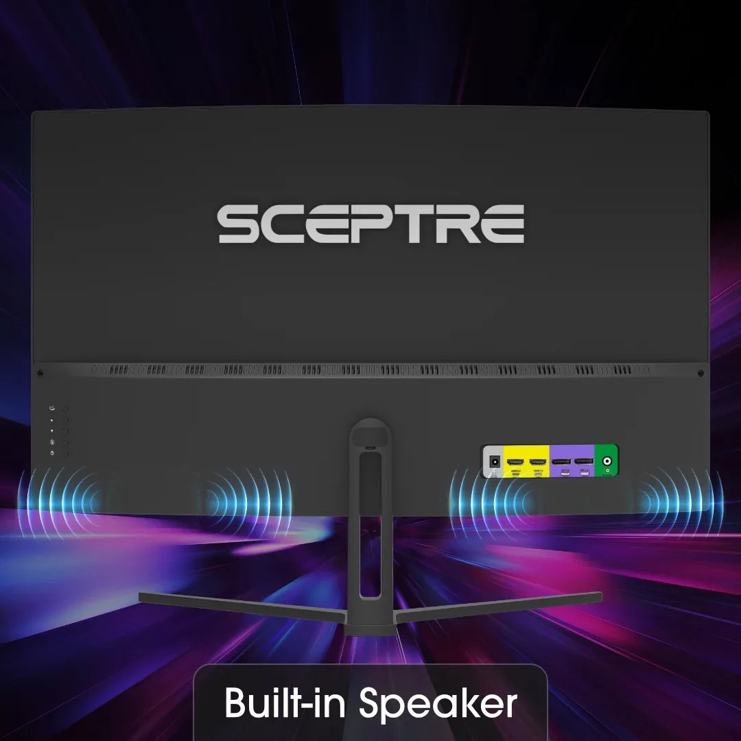 Sceptre 32-inch Curved Gaming Monitor up to 240Hz DisplayPort 165Hz 144Hz DisplayPort HDMI 99% sRGB FreeSync Build-in Speakers, Machine Black (C325B-185RD)