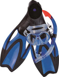 Pool Central 3pc Zray Teen/Young Adult Pro Scuba or Snorkeling Swimming Pool Set - Medium - Blue