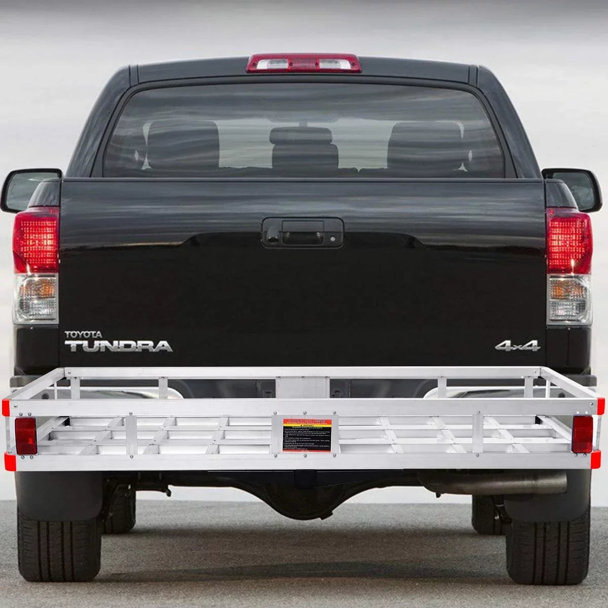 Hitch Cargo Carrier, Aluminum Trailer Hitch Cargo Carrier Fits 2” Receiver, 60” x 22” x 7” Mount Luggage Rack, Vehicle Cargo Basket for SUV, Truck, Car, 500LBS Capacity