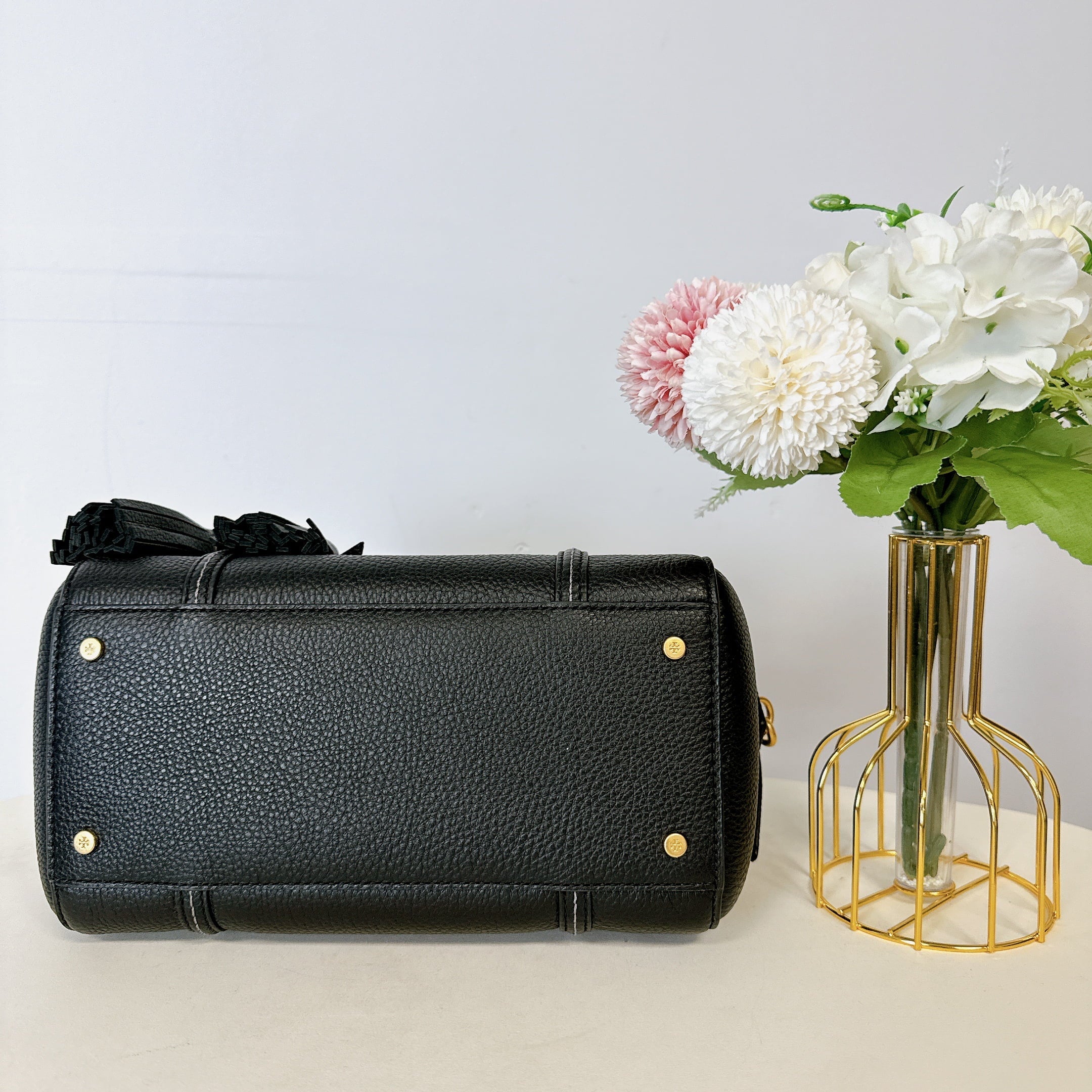 Tory Burch 141955 THEA SMALL WEB SATCHEL IN BLACK