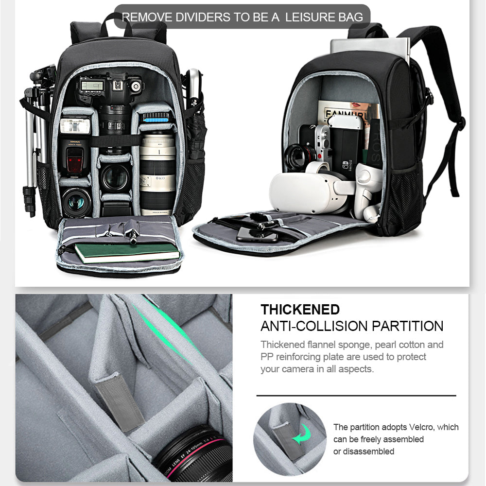 Big Capacity Photography Camera Fluid Shoulders Backpack Video Tripod DSLR Bag Drone Case w/ Rain Cover for Pentax