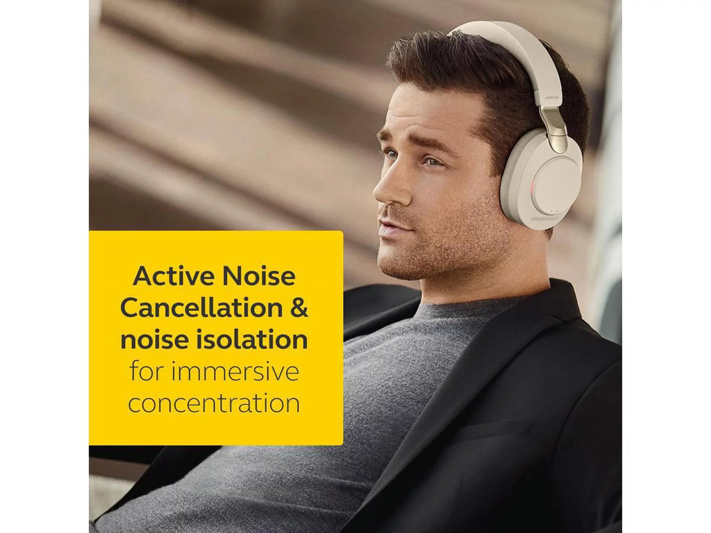 Jabra Evolve2 85 - USB-C MS Teams Stereo - Beige Wireless Headset / Music Headphones
