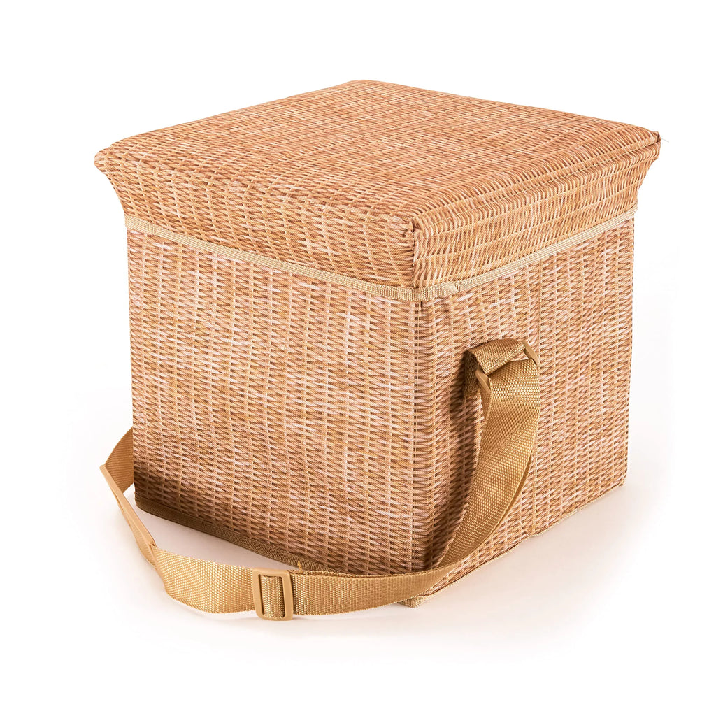 Wicker Picnic Cooler Seat-Wicker Cooler Seat
