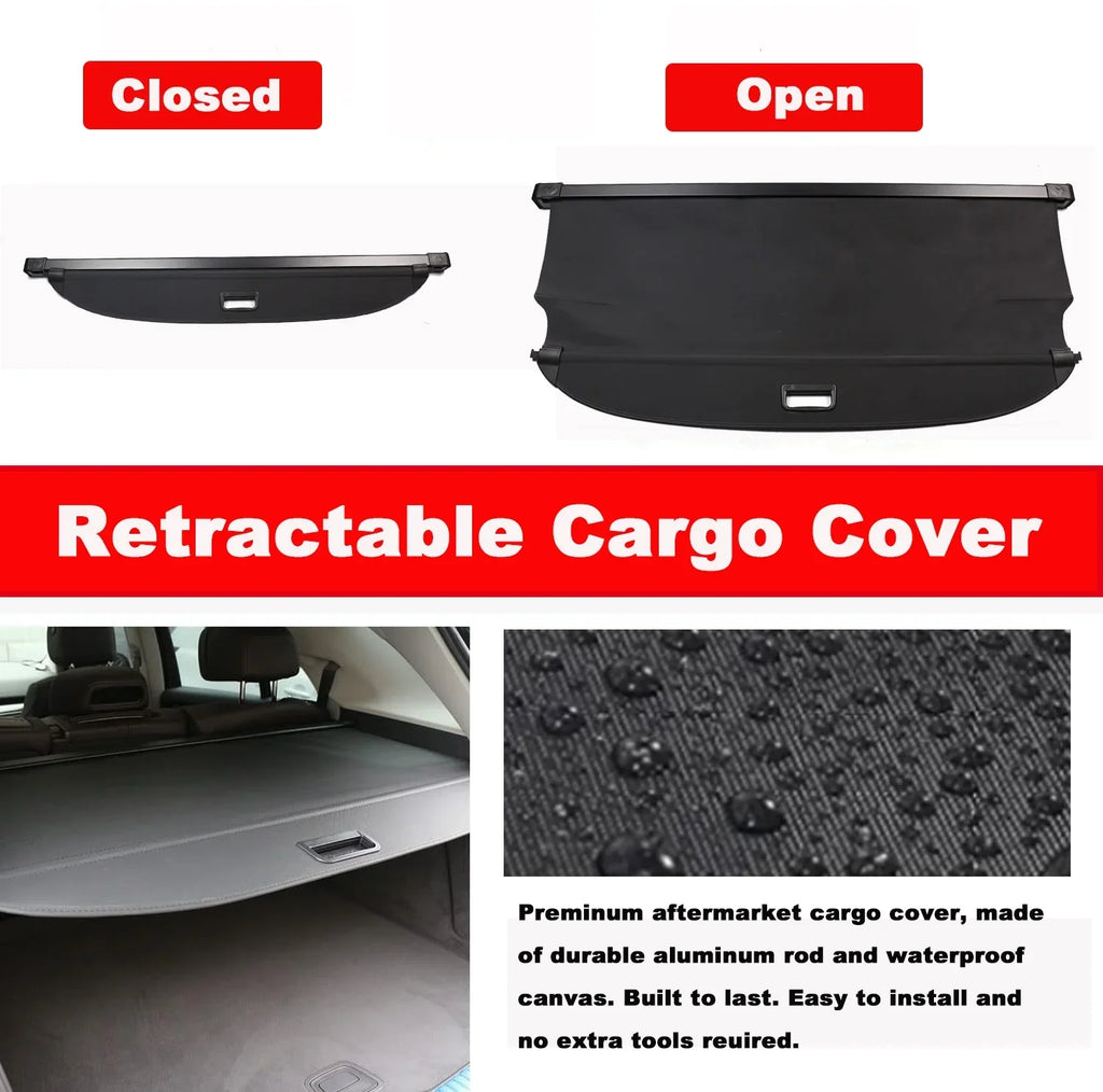 Fit Hyundai Ioniq 5 2022 2023 2024 Cargo Cover For Hyundai Ioniq 5 2022-2024 5-Seat SUV Accessory Retractable Black Rear Trunk Privacy Shade Shield Cover