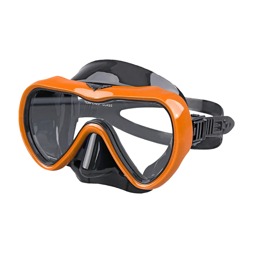 YHAIOGS toughened Glass Single Lens Diving Goggles Adult Snorkeling Face Deep Diving Lung Silicone Divingmask Large Frame Swimming Goggles
