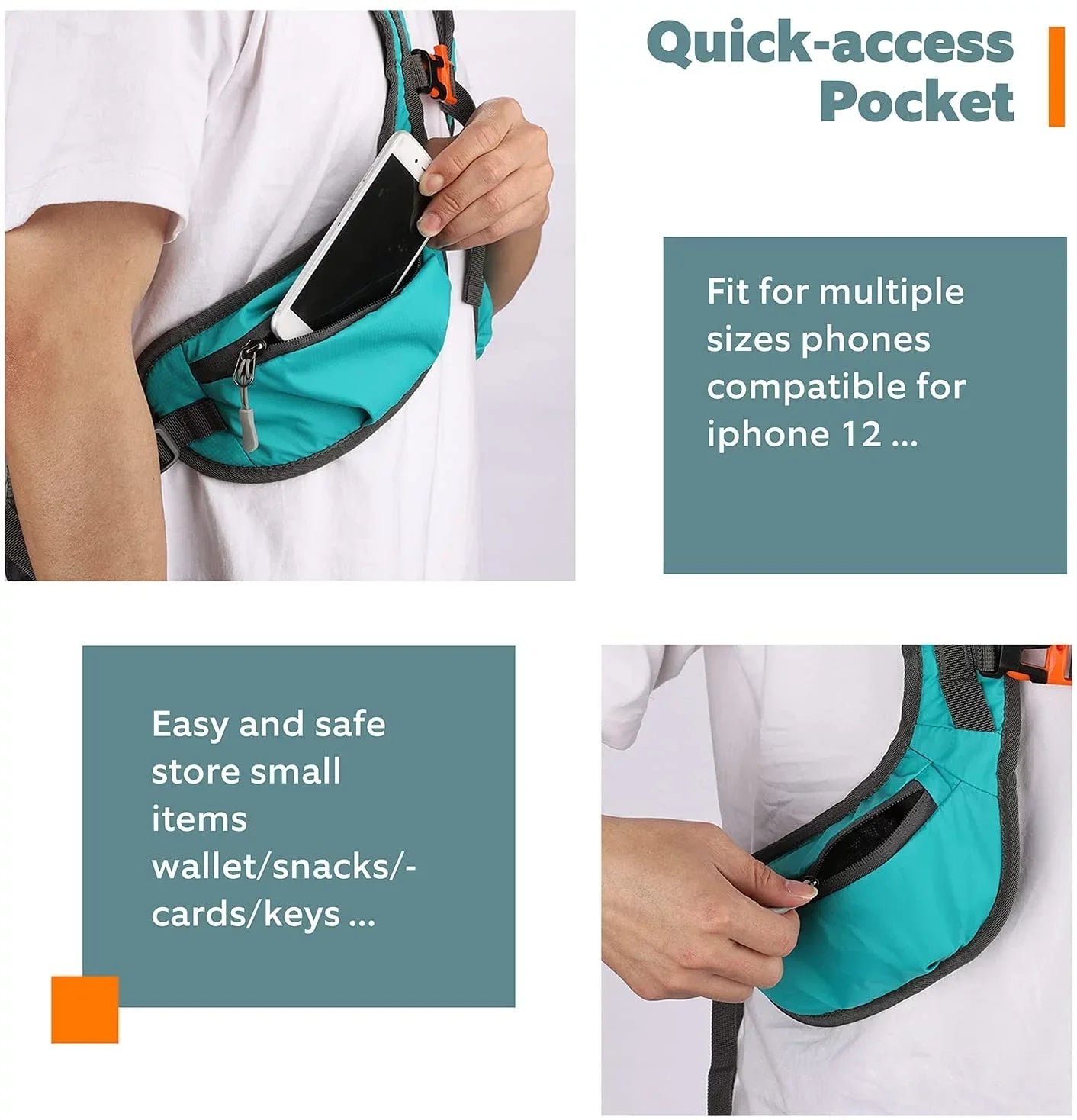 SKL Hydration Pack Hydration Backpack Vest with Fluid Bladder 2L, Daypack Insulated Adjustable Fluid Backpack Lightweight Fits Men Women for Running Cycling Biking Hiking Climbing,Green