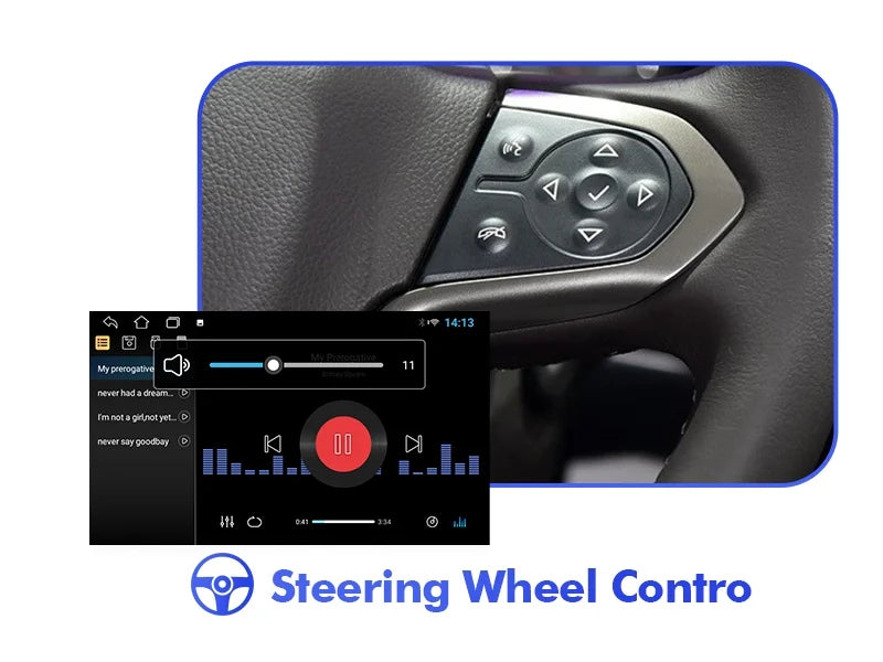 2+32G Android 10 Double Din Car Stereo for Chevrolet Silverado/GMC Sierra 2014-2018 with 10.1 Inch Monitor Radio Built-in Wireless Carplay/Android Auto/GPS/Bluetooth/FM/Backup Camera