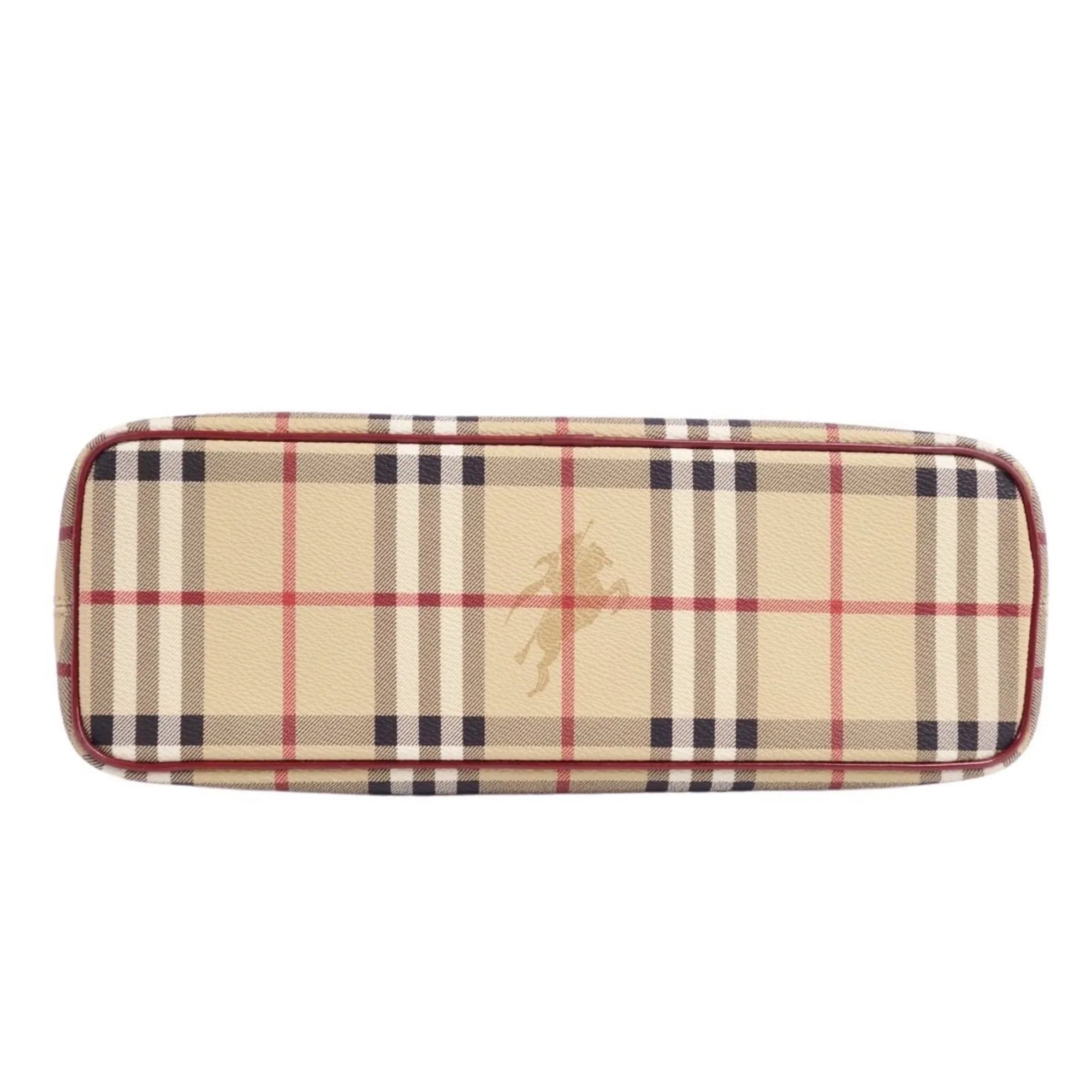 Pre-Owned Burberry London BURBERRY LONDON Handbag Tote Bag Check Pattern Ladies Brown (Good)