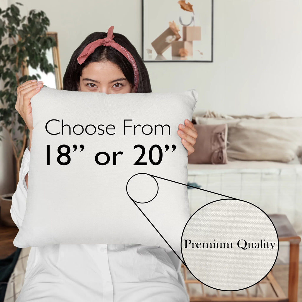 Makeup Is My Life w/ Compact Mirror & Lipstick Design - Beauty Themed Merch for Makeup Artist or Cosmetologist, Gift for Makeup Lovers, Pillow Cover, White 20X20 IN