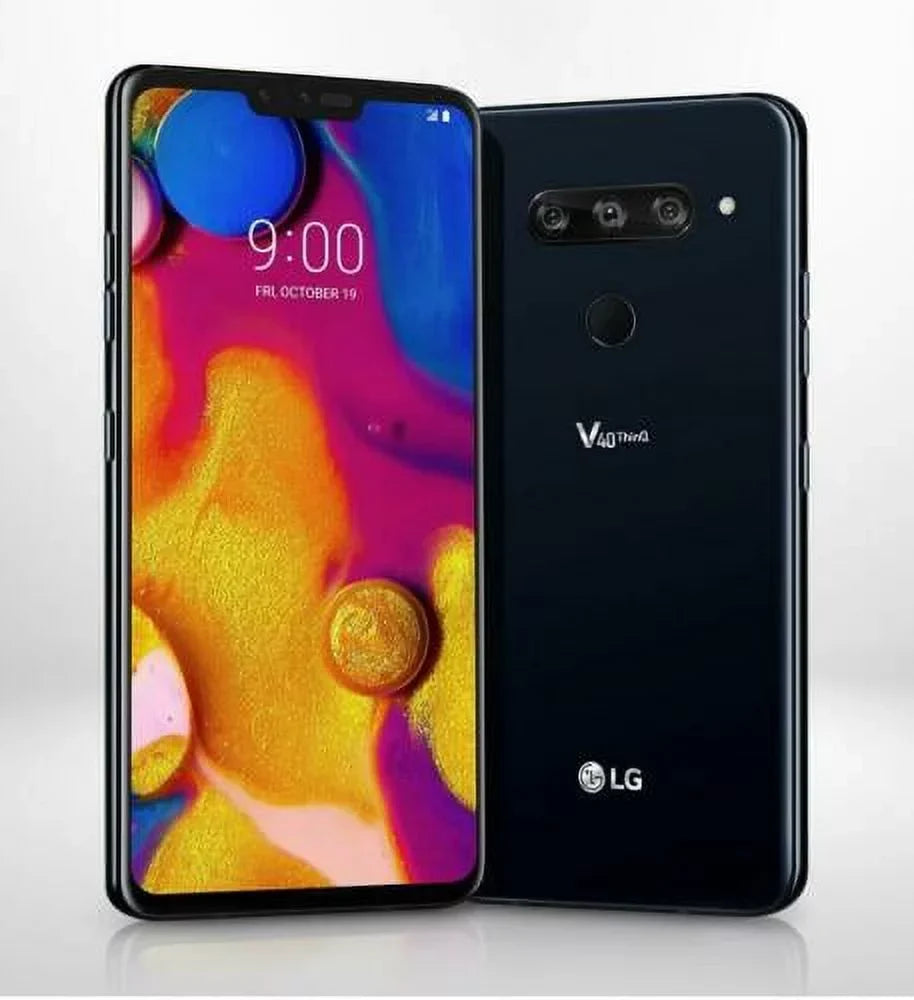 Pre-Owned V40 ThinQ 64GB - Black (Verizon) 4G VoLTE GSM Unlocked Page Plus US Mobile (Good)