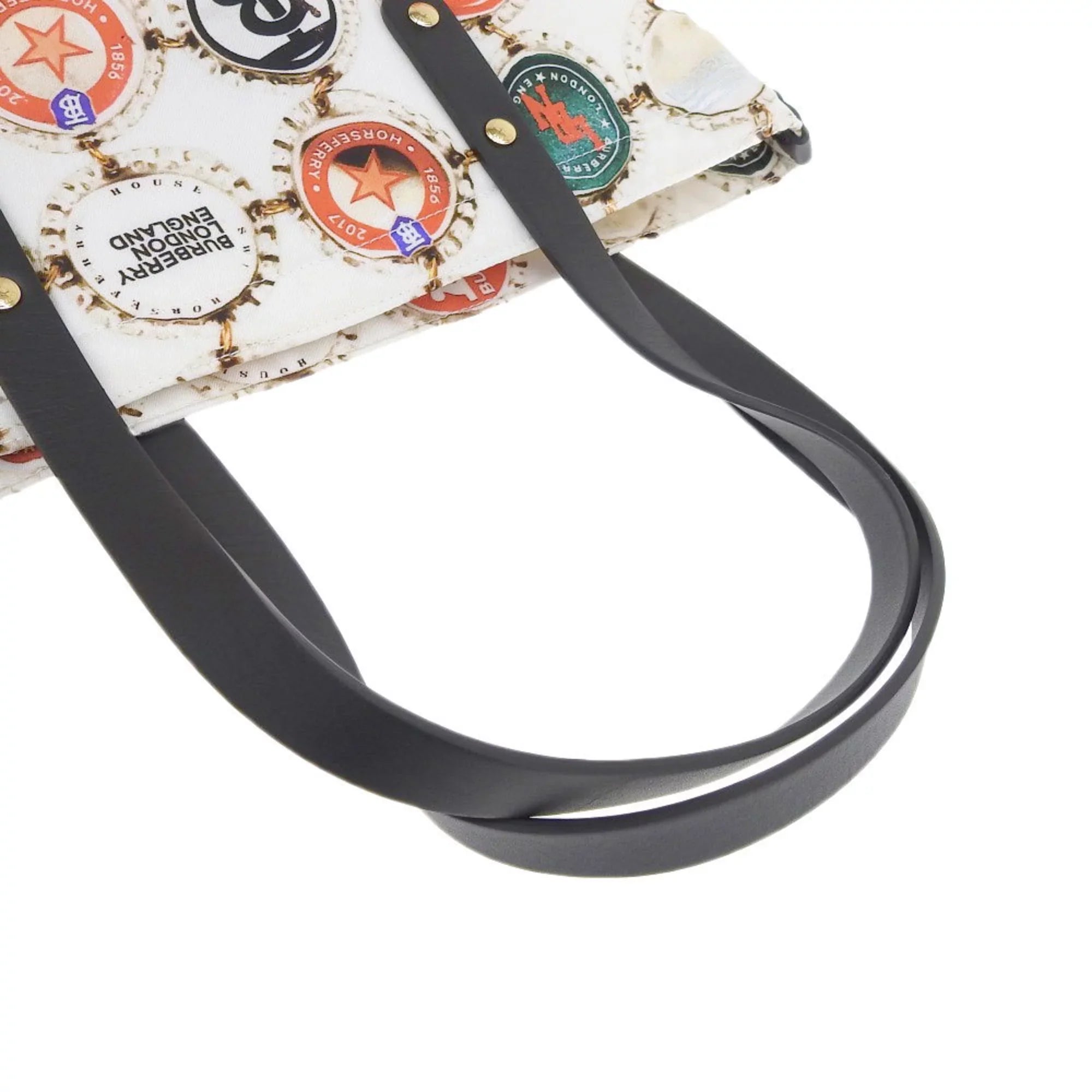 Pre-Owned Burberry BURBERRY bottle cap pattern tote bag handbag nylon multicolor 8022365 (Like New)