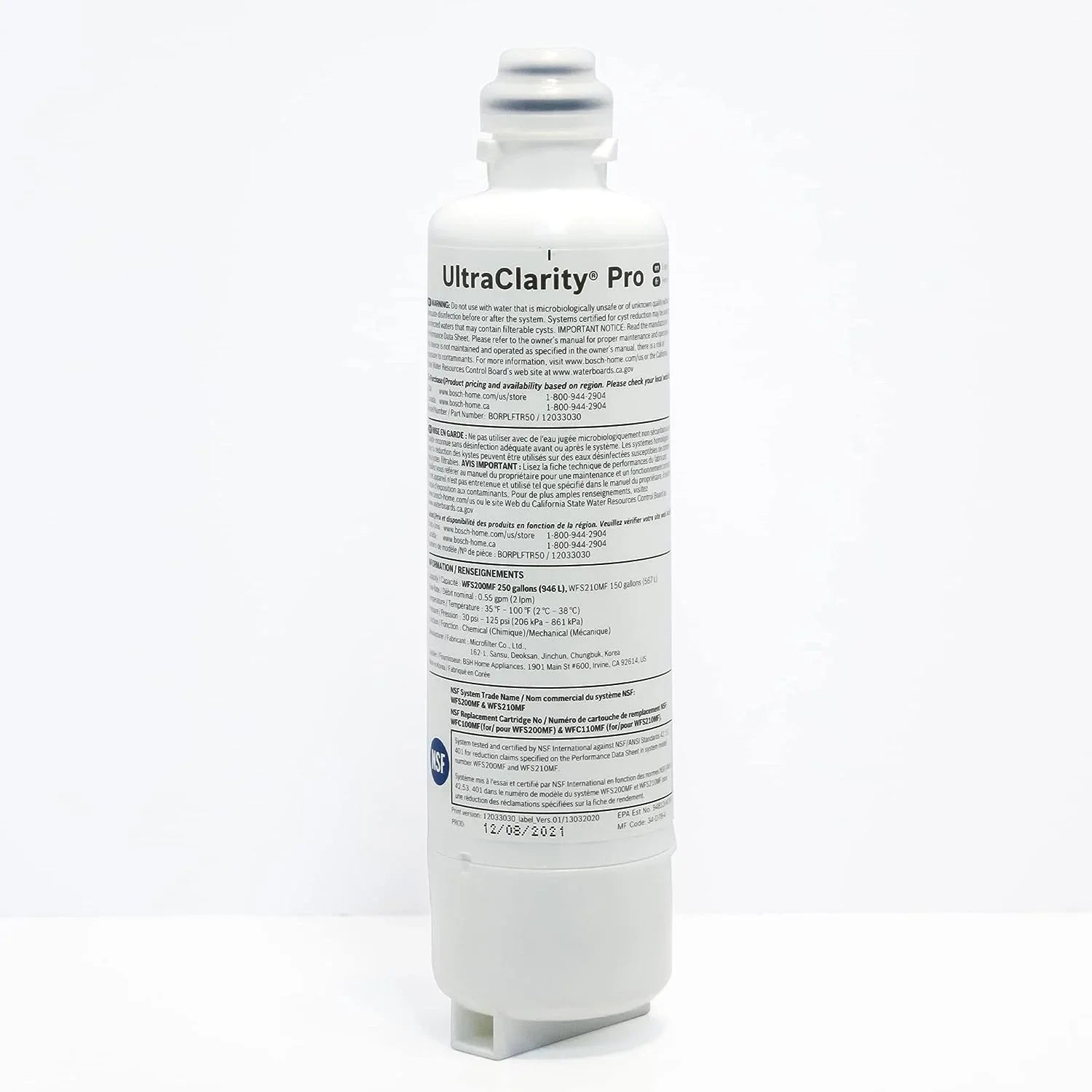 Bosch UltraClarity Pro Fluid Filter, BORPLFTR50,BORPLFTR55, RA450022, REPLFLTR55 Replacement/Compatible Pack of 4