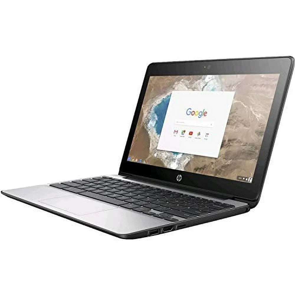 Restored 1FX82UT#ABA Chromebook 11 G5 EE 11.6 inches 1366 x 768 Celeron N3060 Dual core (2 Core) 1.60 GHz 4 GB RAM 16 GB SSD 16 GB Flash Memory Chrome OS HD Graphics 400 (Refurbished)