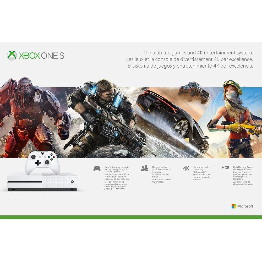 Pre-owned Xbox One S Console with Xbox One Wireless Controller 1TB - US/Canada, White