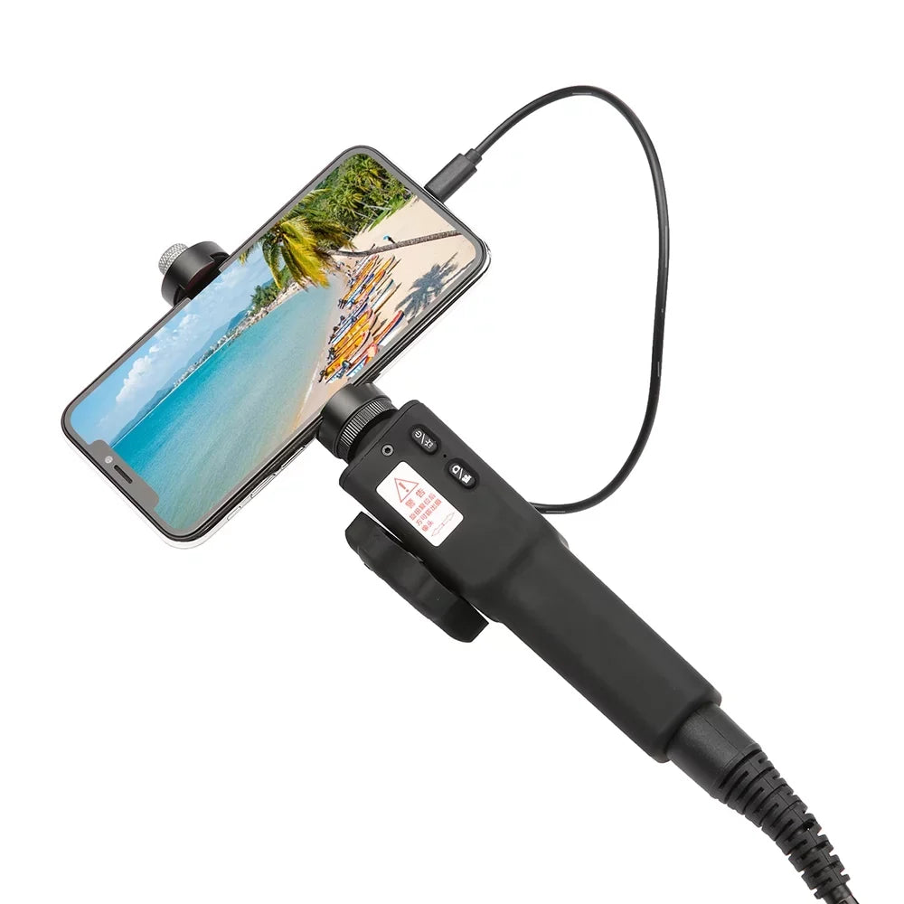 Shinysix Industrial Endoscope, 6.3-inch Monitor 8.5mm Lens Manual Steerable Tube 8.5mm With Video Manual Steerable 1m 3.5-inch To 6.3-inch Lens Capture Videos Steerable Qisuo Siuke Nebublu