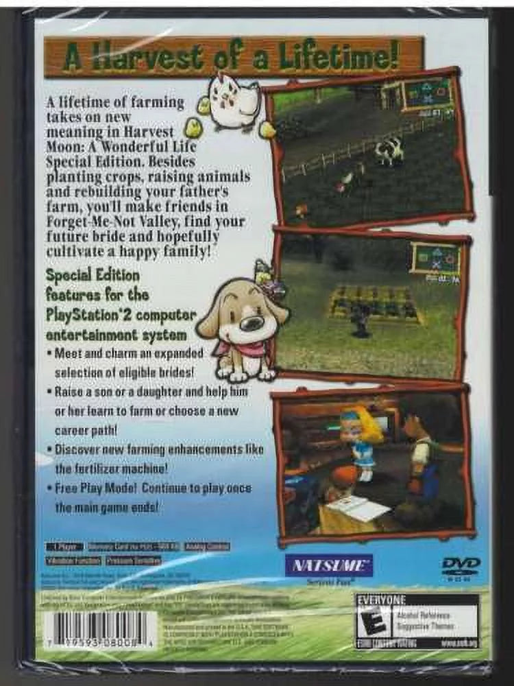 Harvest Moon: A Wonderful Life PS2 (Brand New Factory Sealed US Version