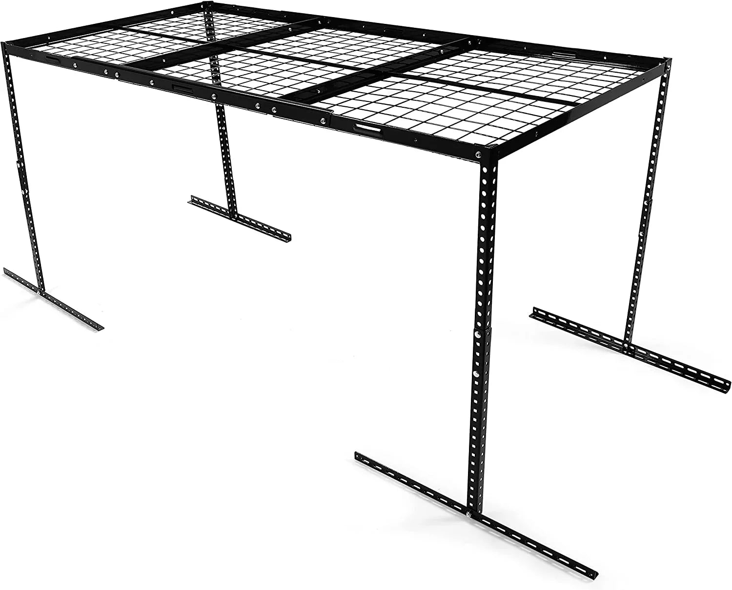 HECASA 3FT X 6FT Overhead Storage Rack Heavy Duty 72" x 36" Mounted Ceiling Rack Shelf Black Steel