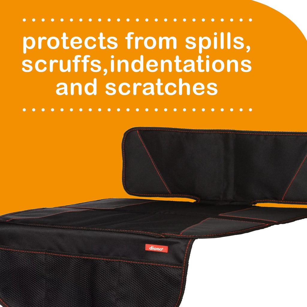Diono Super Mat 2 Pack Car Seat Protector, Crash Tested, Fluid Resistant, Black