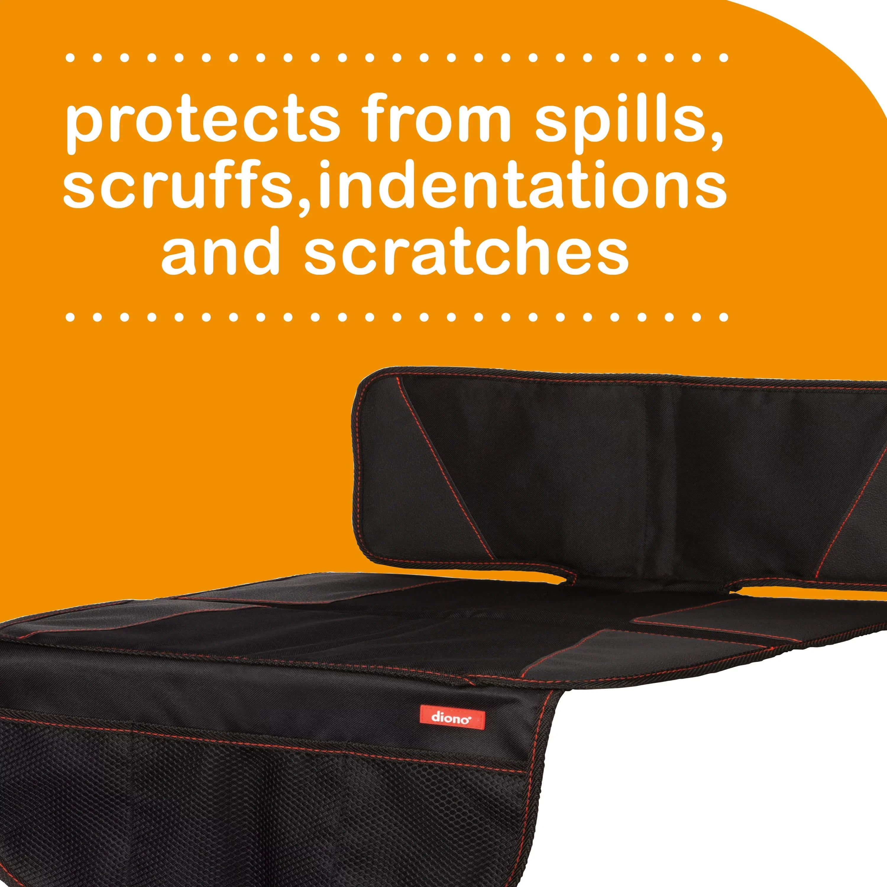Diono Super Mat 2 Pack Car Seat Protector, Crash Tested, Fluid Resistant, Black
