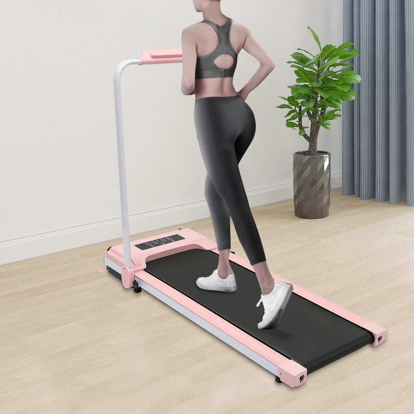 Electric Treadmill Jogging Walking Exercise Machine Under Desk w/Remote 2 In 1
