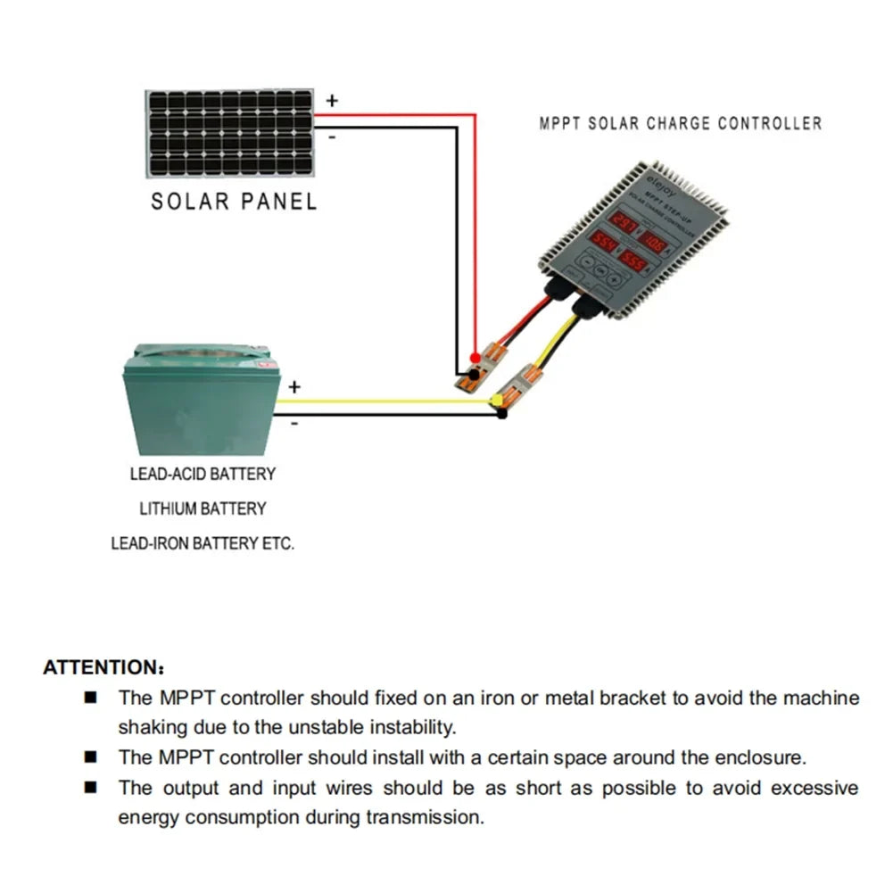 CACAGOO MPPT Step-Down Real-Time Tracking Solar Battery Recharging Controller 10~30V Output Voltage Adjustable Dustproof Liquid