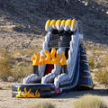 JumpOrange 19' FT Commercial Grade Liquid Slide with Splash Pool for Kids and Adults (with Blower), Big Inflatable, Outdoor Indoor, Birthday Party Rental