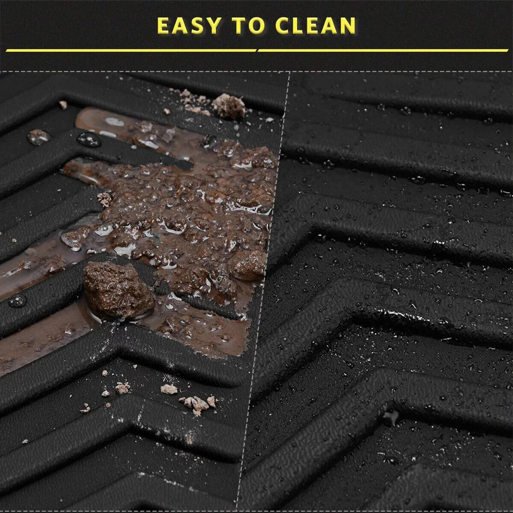 Ledkingdomus Floor Mats for 2020-2023 Tesla Model Y Rear Trunk Mat All Weather Black