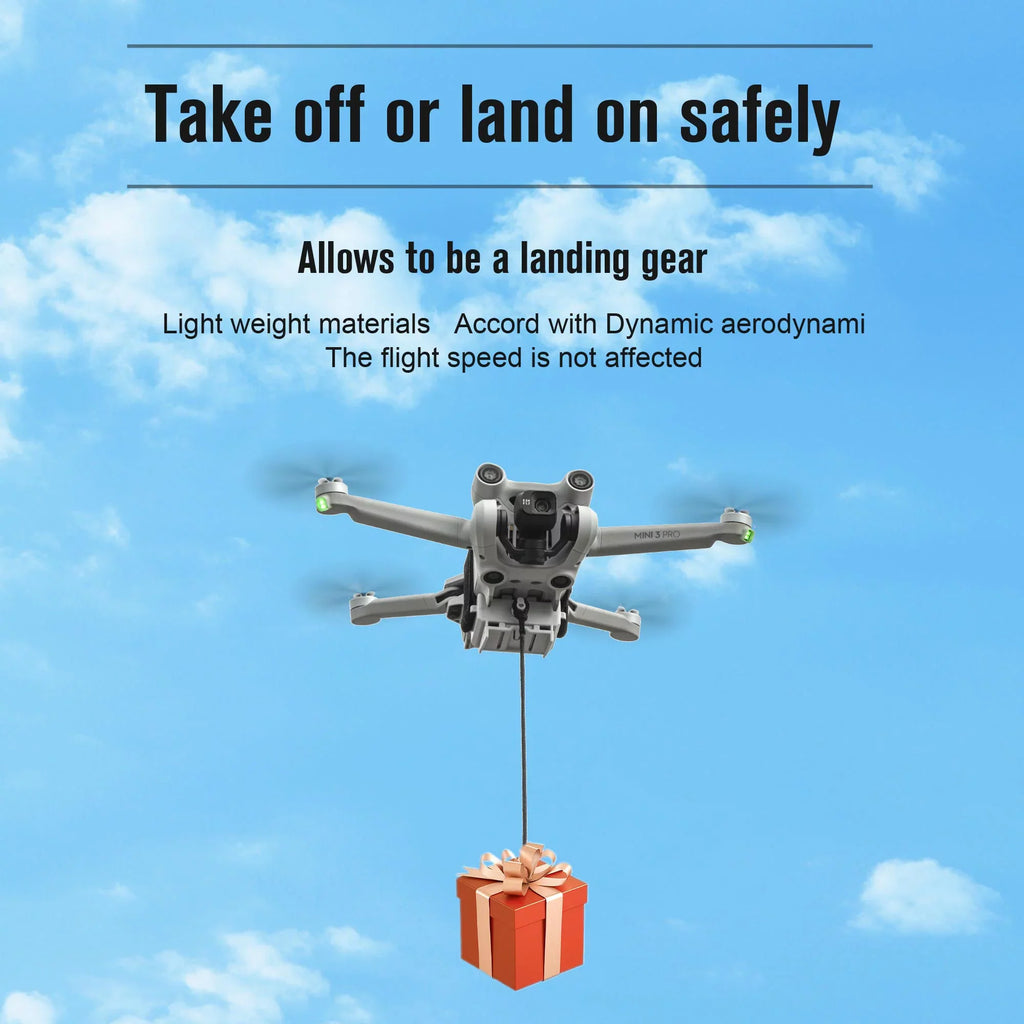 Airdrop Device for DJI Mini 3 and Mini 3 Pro Drone Accessories Payload Delivery Transport Device Fishing Drone, Drop Fishing Line, Wedding Scene, Search&Rescue