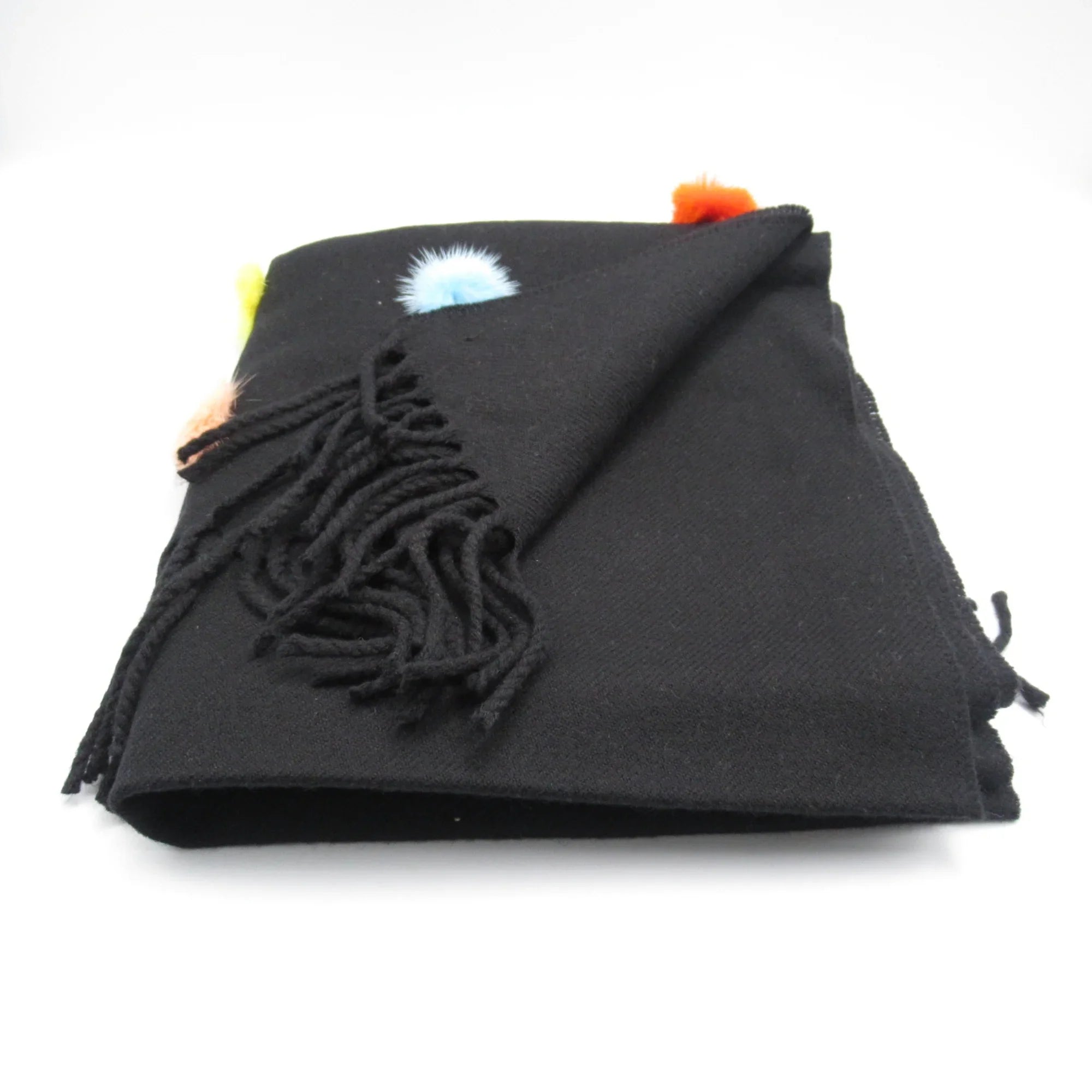 Pre-Owned FENDI Scarf Black FXT32150IF0QA1 (Like New)