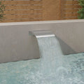 Dcenta Fluid Pool Fountain Stainless Steel Descent Fluid Spillway Pond Fountain for Garden Outdoor In Ground Swimming Pool 17.7 x 10.2 x 3.5 Inches (L x W x H)