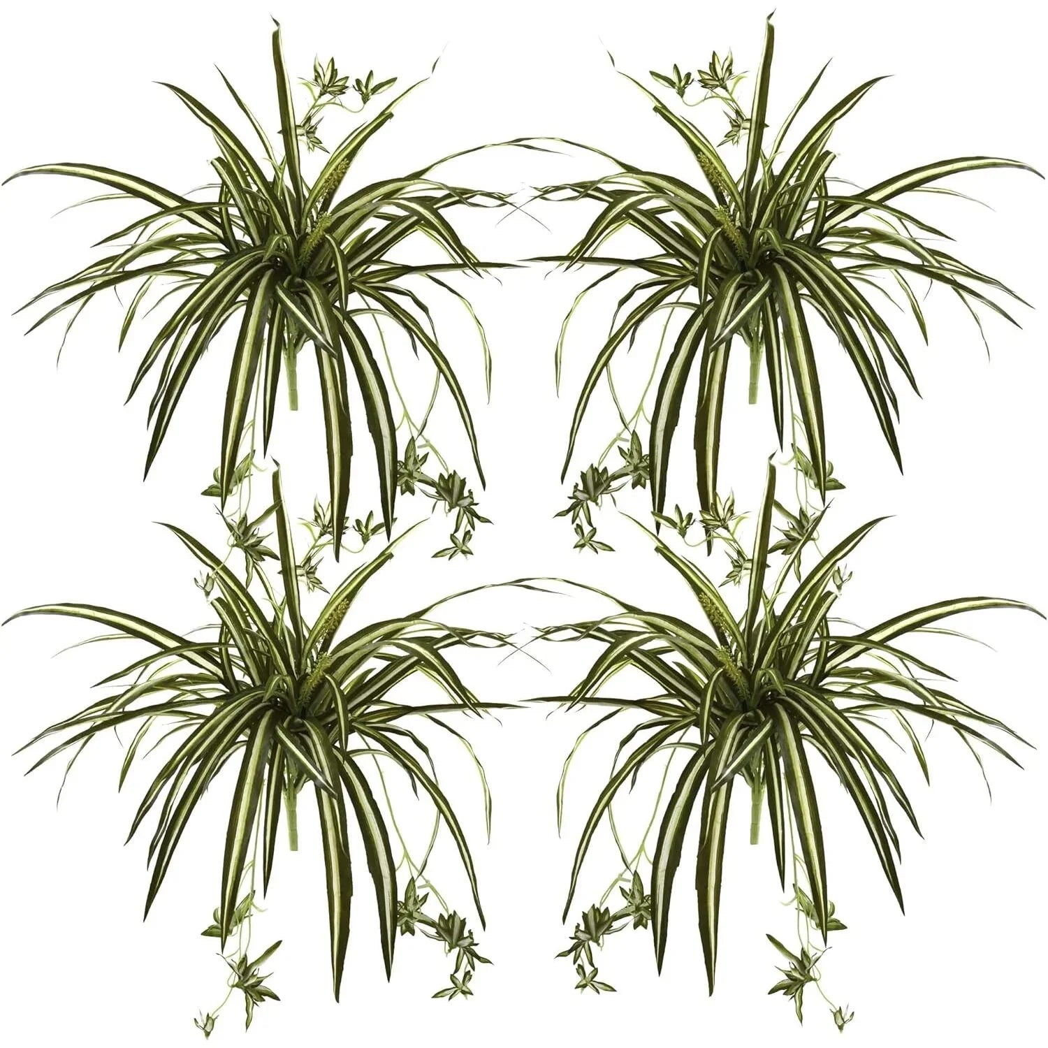 HomeStock 23In. Industrial Impressions Plant Bush (Set Of 4)
