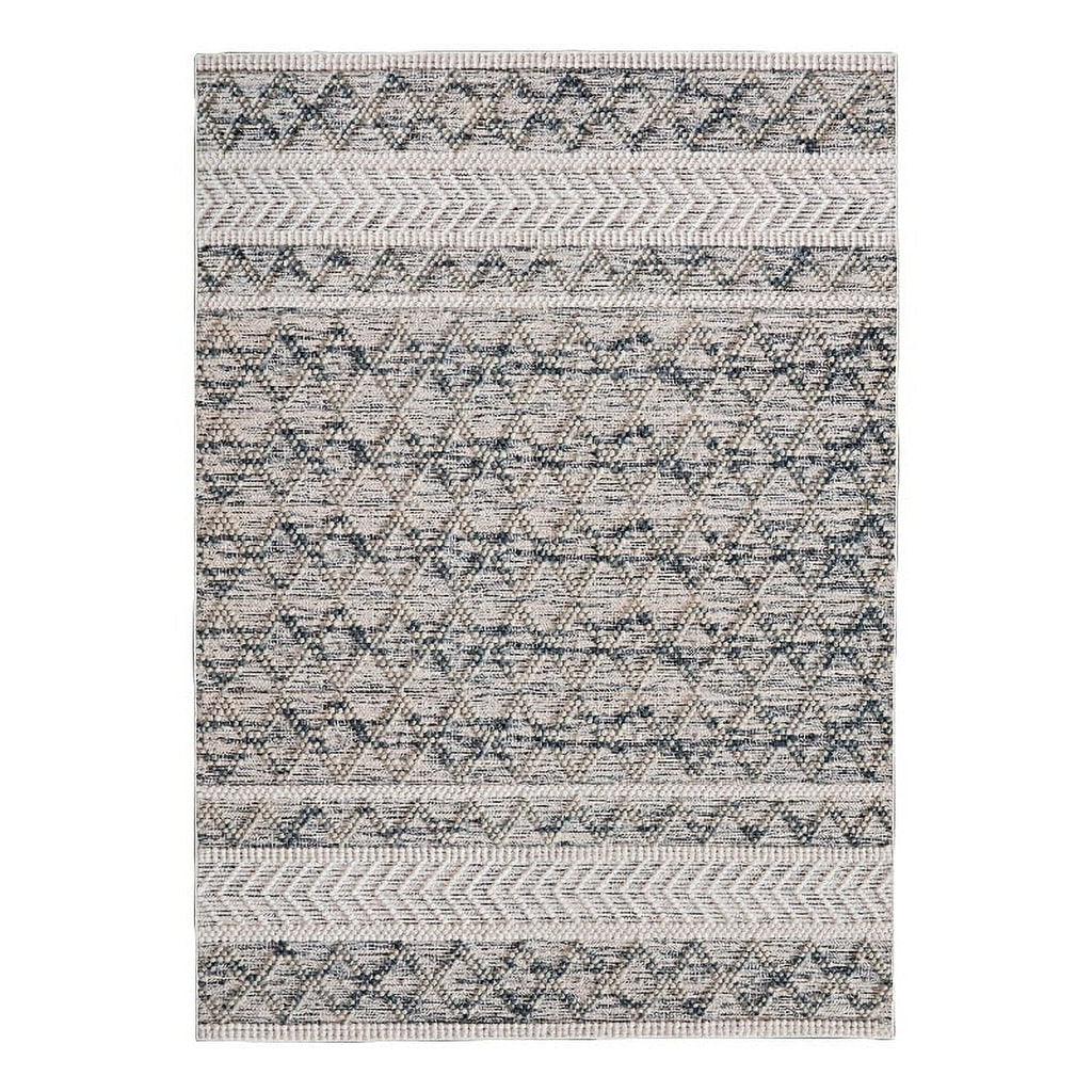 Linon Marion Macomb Polyester 5' x 7' Area Rug in Cream