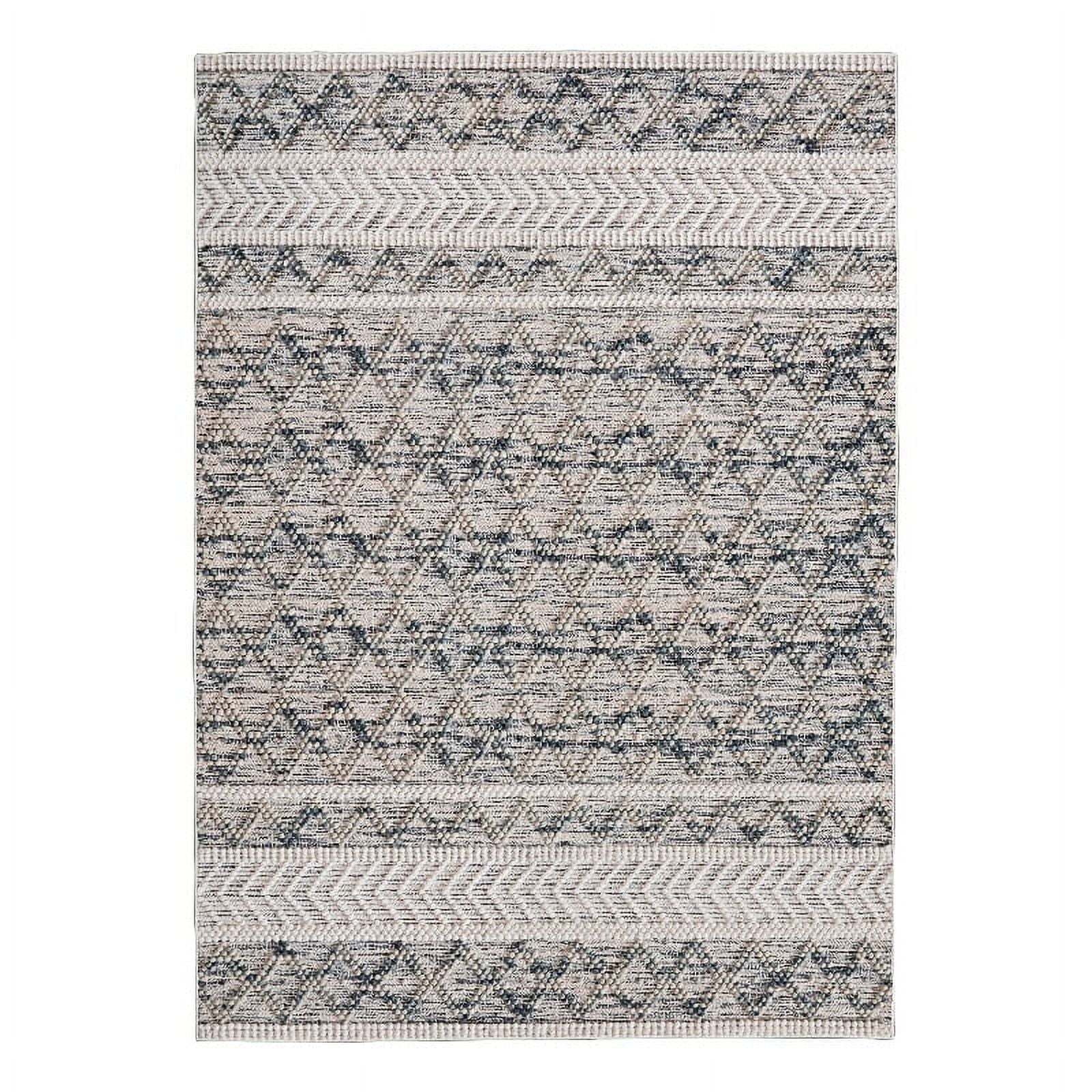 Linon Marion Macomb Polyester 5' x 7' Area Rug in Cream