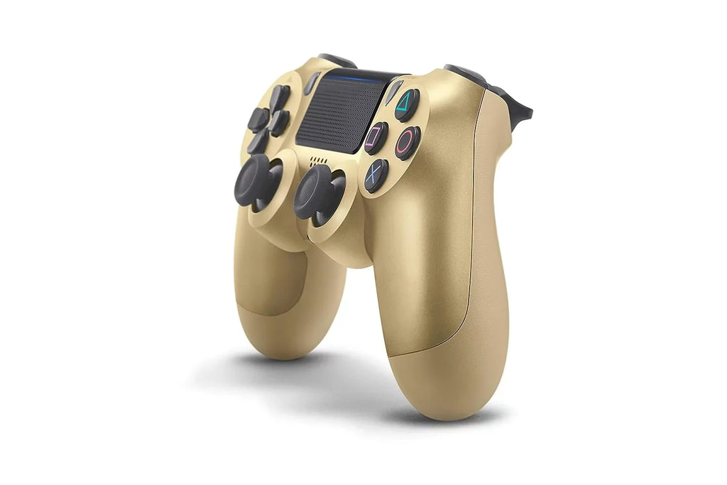 PlayStation 4 Wireless Controller Bundle - Gold DualShock - Like New With Earbuds BOLT AXTION