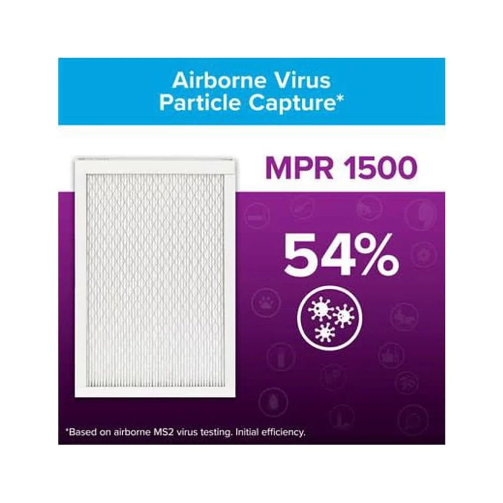 (P) 3M Filtrete 1500 Mpr 20 X 20 X 1" Bacteria And Virus Air Filter 4Pk