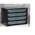 Craftline 4-Drawer Heavy Duty Metal Sliding Rack Cabinet Black