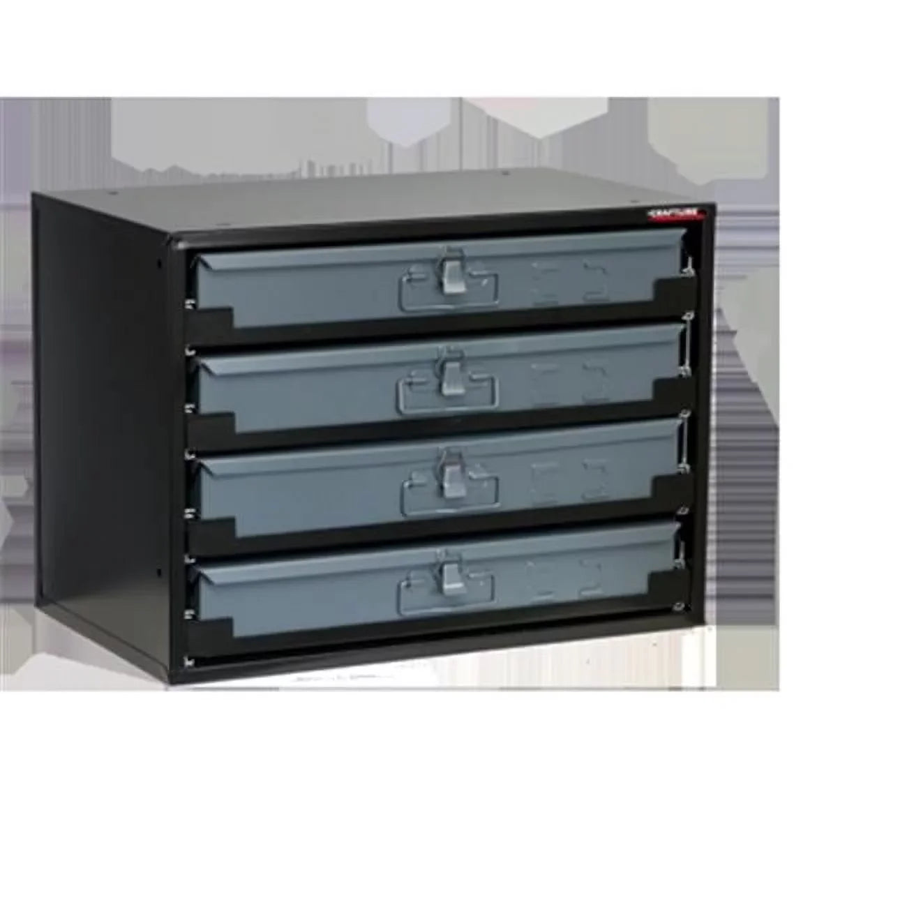 Craftline 4-Drawer Heavy Duty Metal Sliding Rack Cabinet Black