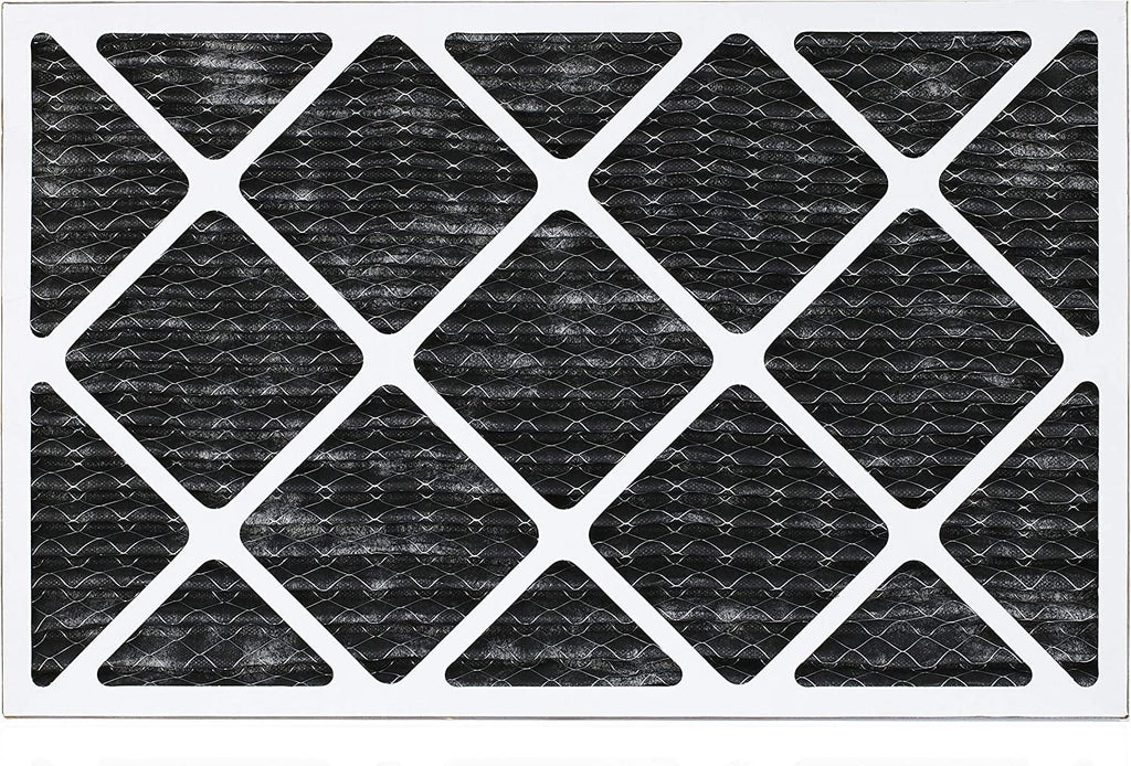 Filterbuy 20x30x1 MERV 8 Odor Eliminator Pleated HVAC AC Furnace Air Filters with Activated Carbon (5-Pack)