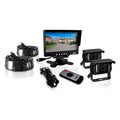 Weatherproof Rearview Backup Camera & Monitor Video System, Commercial Grade, 2 Cameras, 7" Monitor, Dual DC 12-24V for Bus, Truck, Trailer, Van