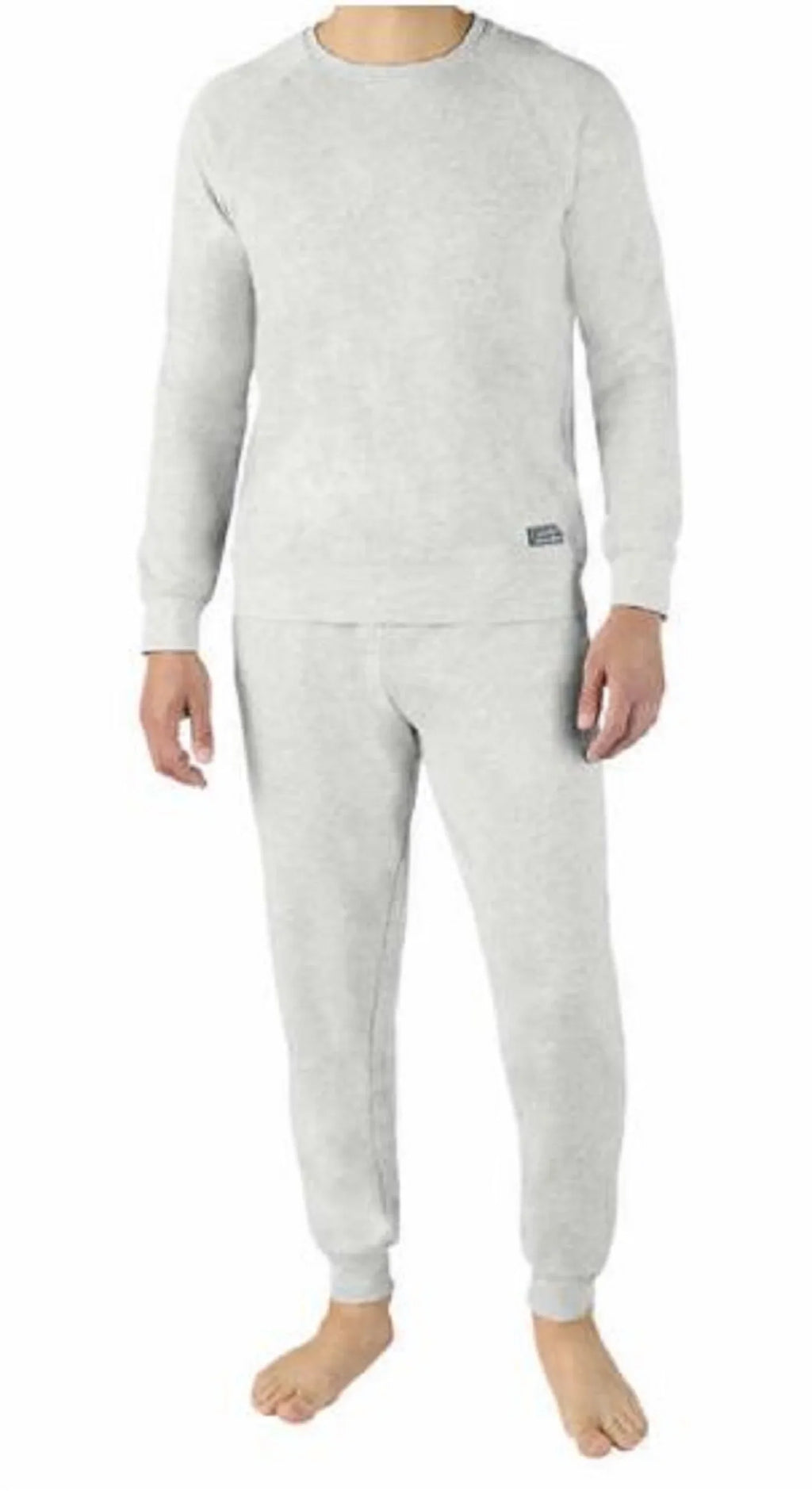 Eddie Bauer Mens Top Bottom Lounge Set (Gray, X-Large)
