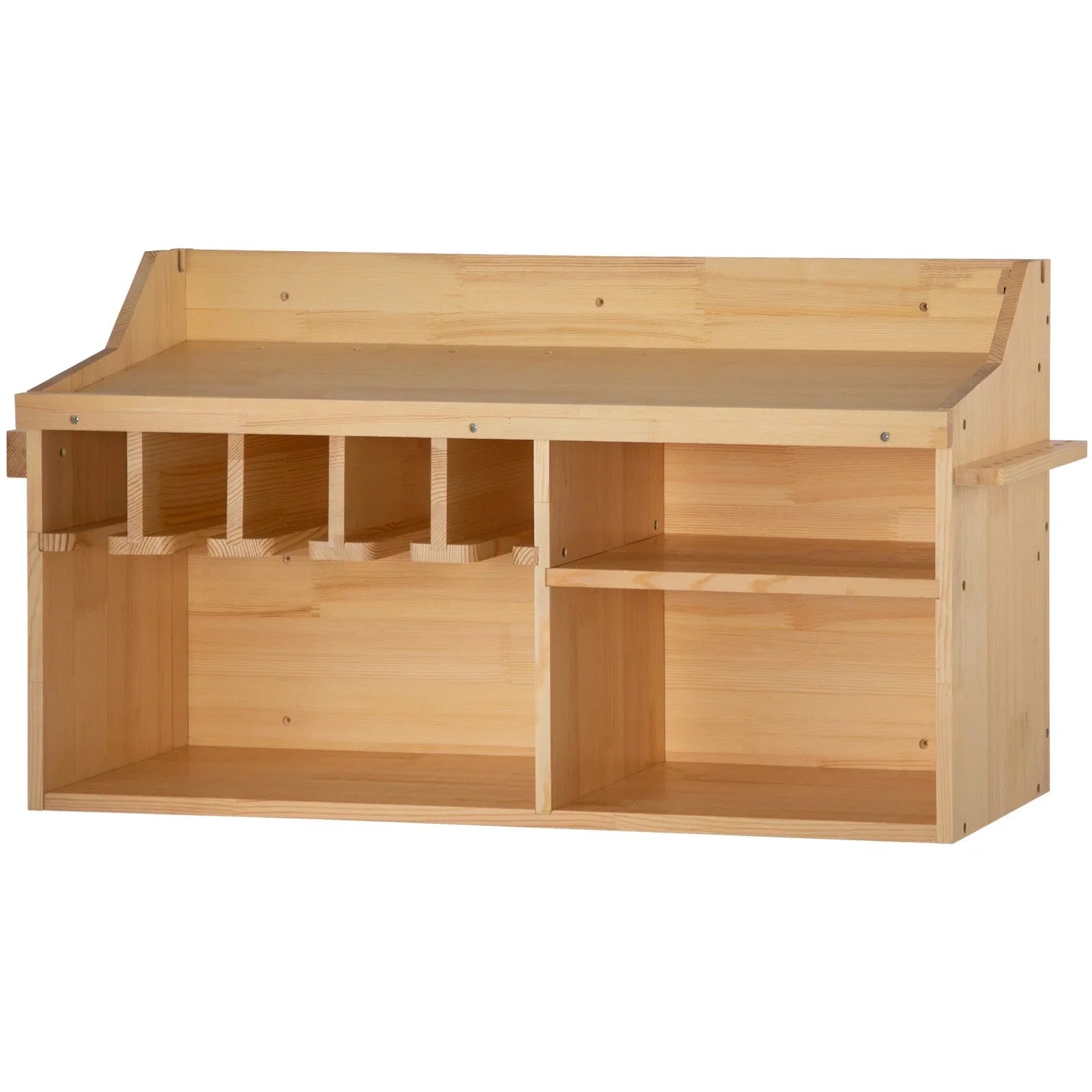 BENTISM Power Tool Organizer Drill Wall Tool Holder 5 Slots 4-shelf Wall Mounted