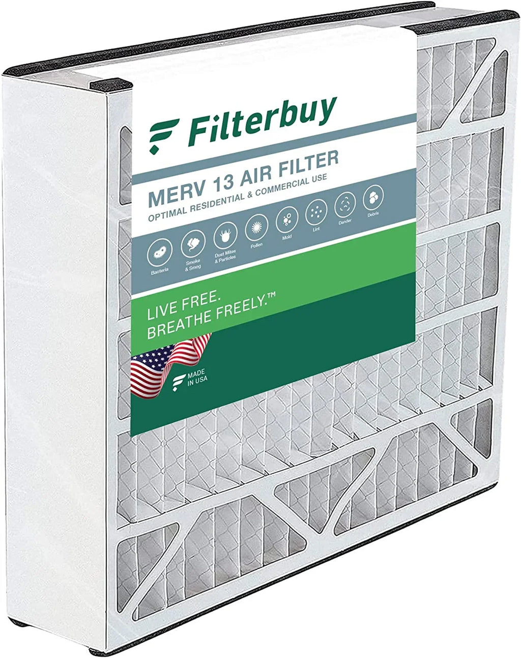 Filterbuy 20x20x5 MERV 13 Pleated HVAC AC Furnace Air Filters for Trion Air Bear 255649-103 (1-Pack)