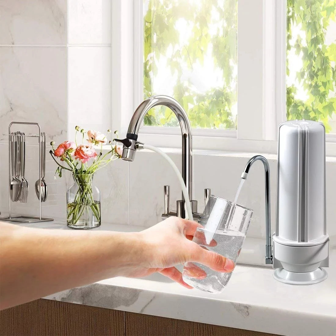 NU Aqua 1 Stage Countertop Liquid Filtration System