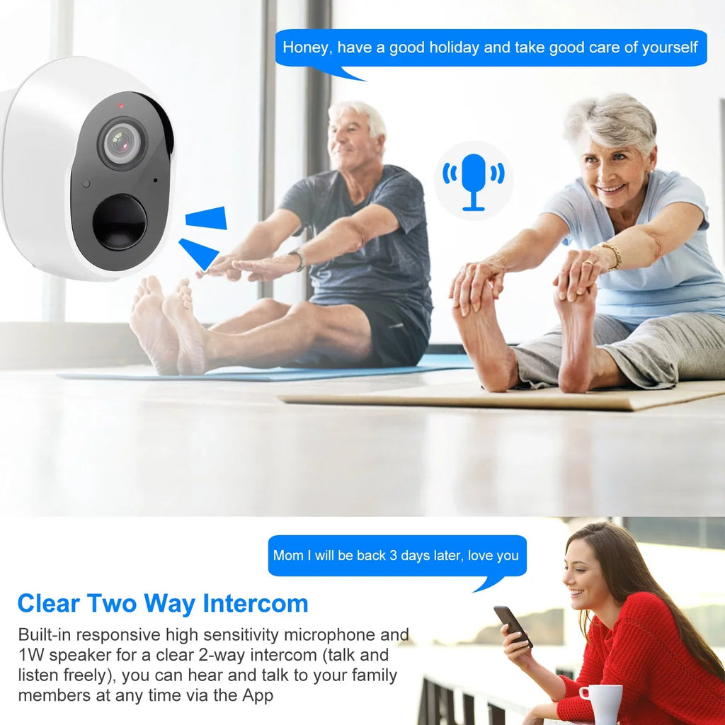 iNova 1080P FHD WiFi IP Camera Two-Way Audio Security Surveillance Camera IP65 Fluid