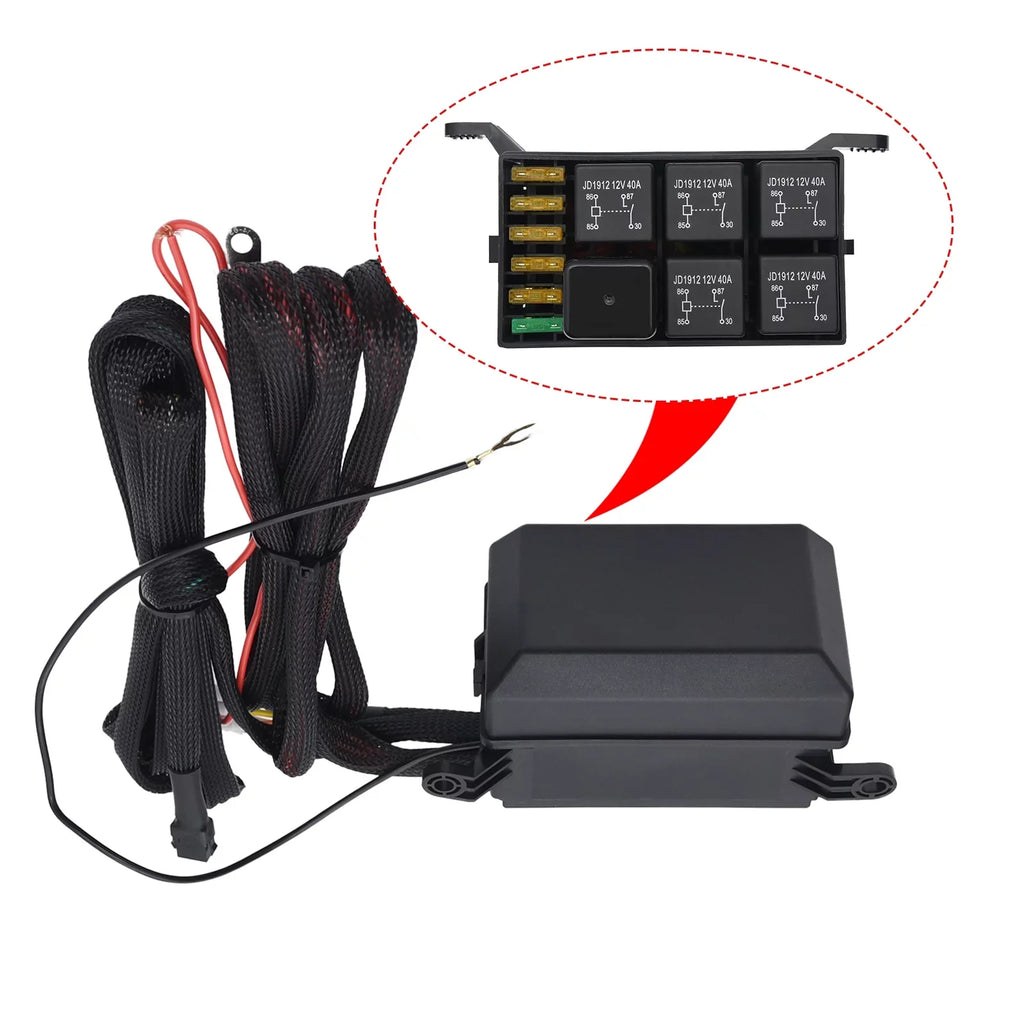 Geloo 6 Gang Switch Panel Toggle Switch Pod Multi-Function Offroad Switch Box Blue LED Switch Panel Circuit Control Relay System for Car Truck UTV ATV