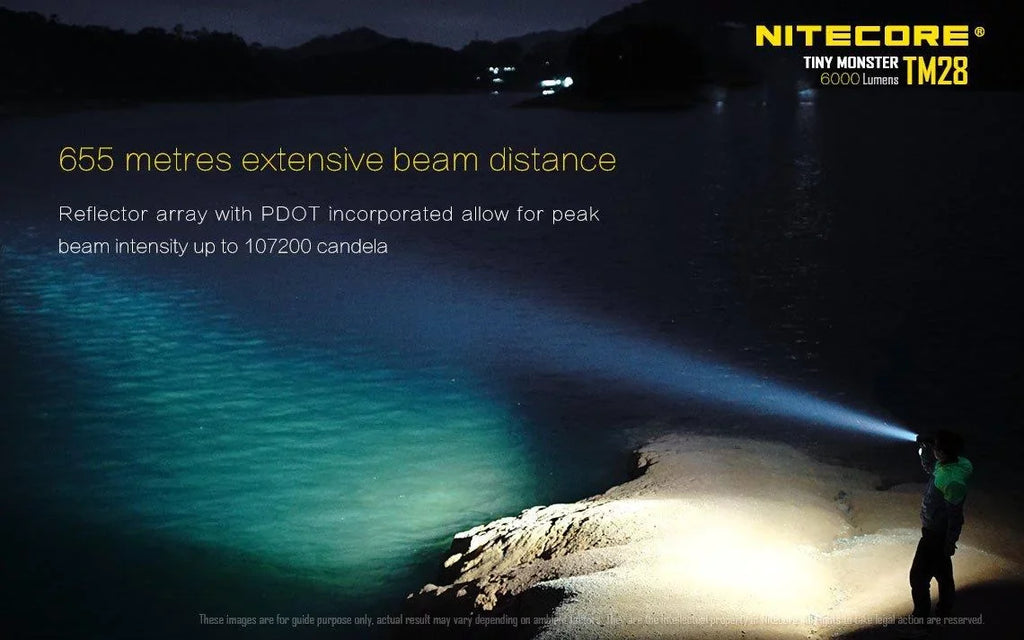 Outdoor Value Pack: Nitecore TM28 Searchlight and E4K Flashlight -Both can be Recharged on the go or at home